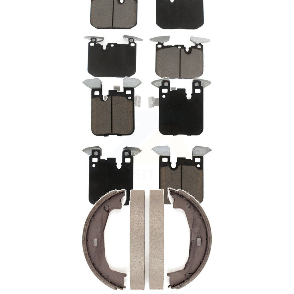 Front Rear Ceramic Brake Pads And Parking Shoes Kit For BMW 328i 428i Gran Coupe 230i xDrive 228i M240i KCN-100057