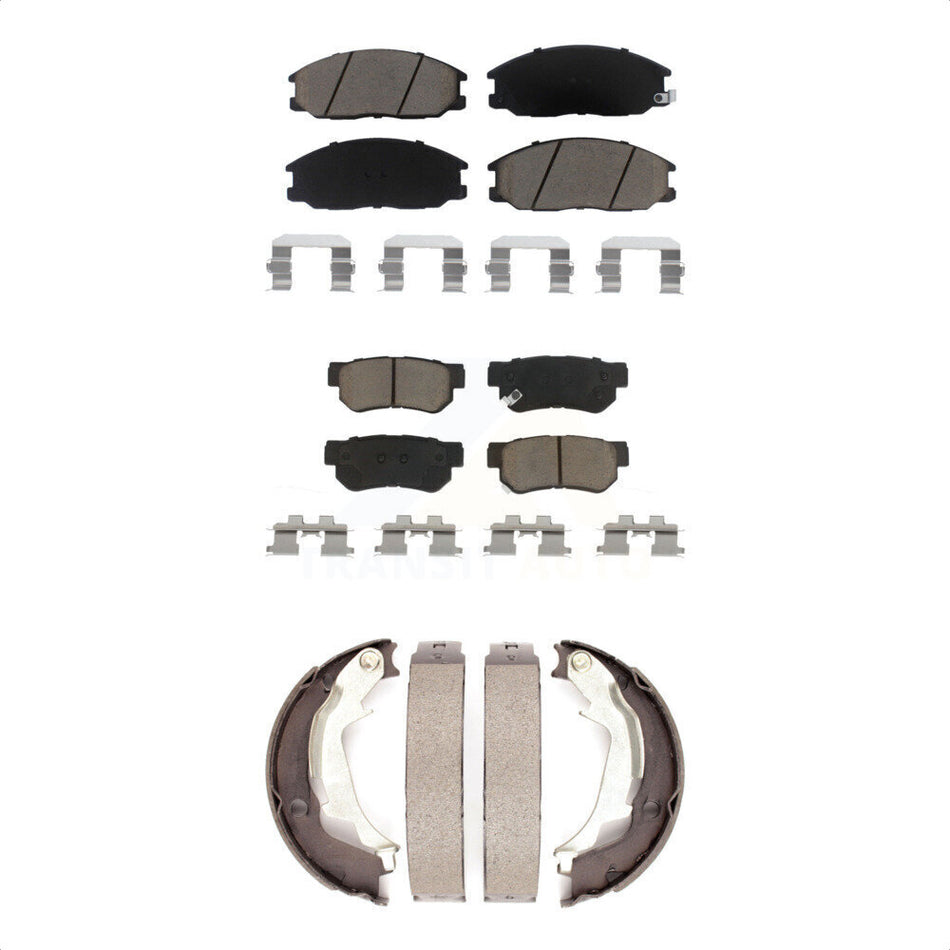 Front Rear Ceramic Brake Pads And Parking Shoes Kit For Hyundai XG350 XG300 KCN-100093