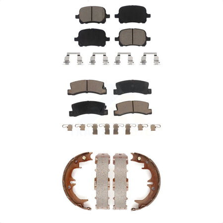 Front Rear Ceramic Brake Pads Parking Shoes Kit For Toyota Camry Lexus RX300 Solara ES300 KCN-100186