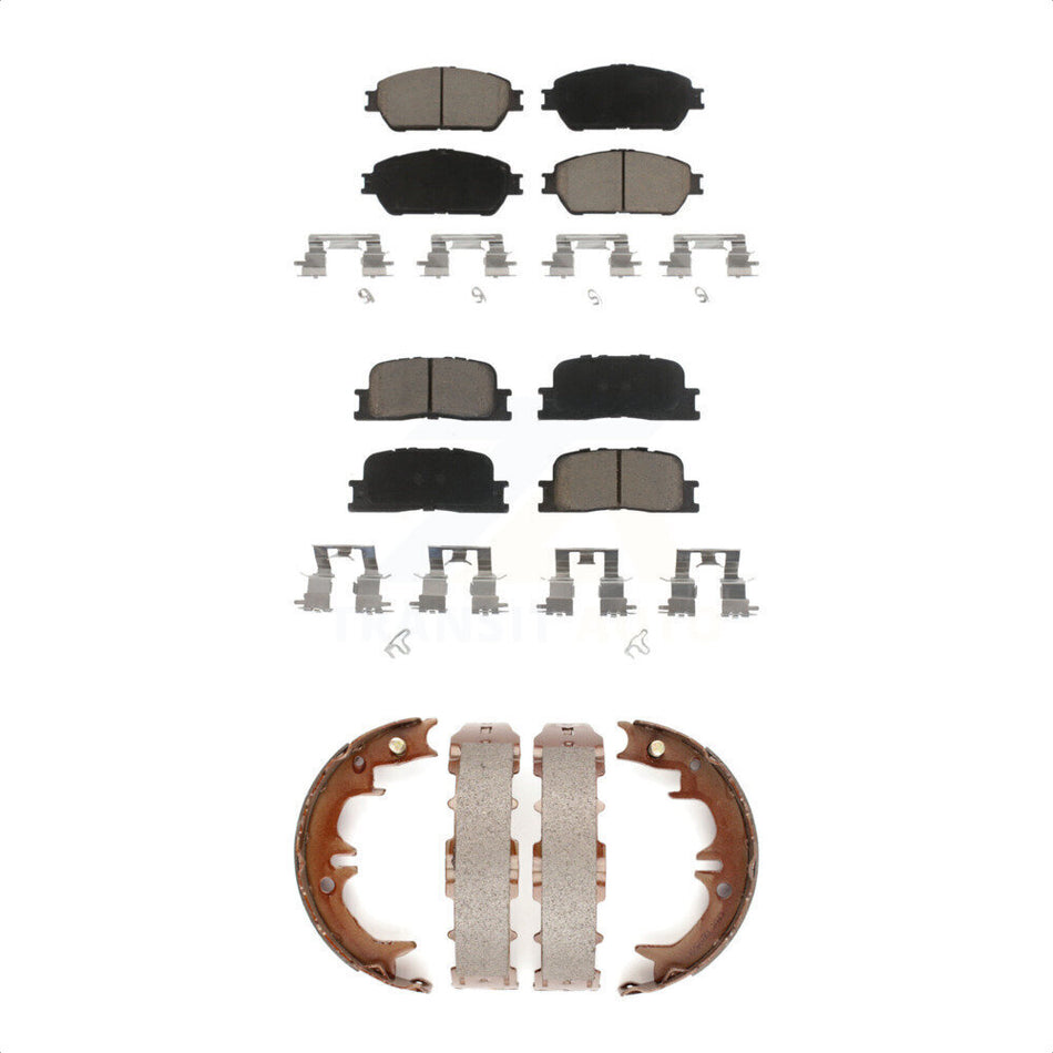Front Rear Ceramic Brake Pads And Parking Shoes Kit For Toyota Camry Lexus ES330 ES300 KCN-100188