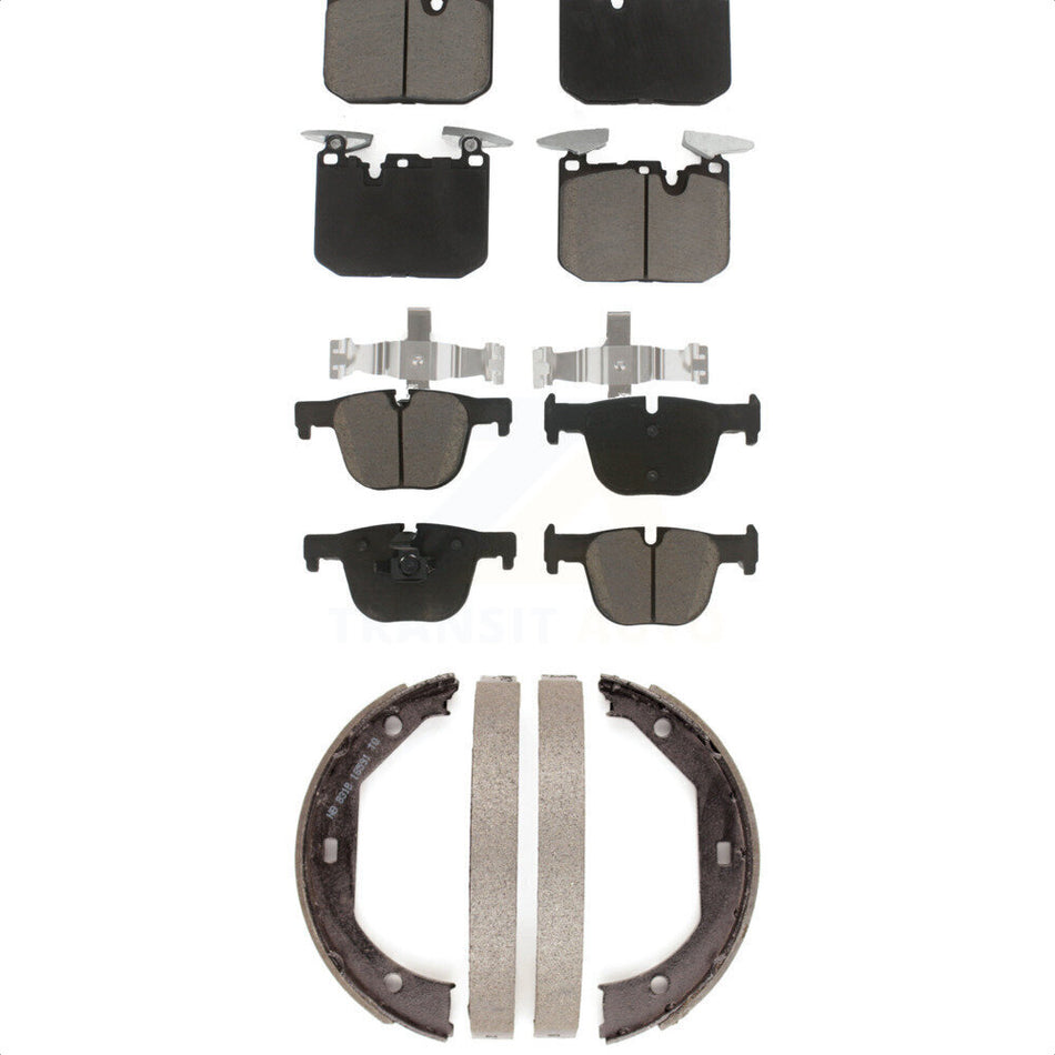 Front Rear Ceramic Brake Pads And Parking Shoes Kit For BMW 335i 340i 440i xDrive Gran Coupe 435i ActiveHybrid 3 GT KCN-100230