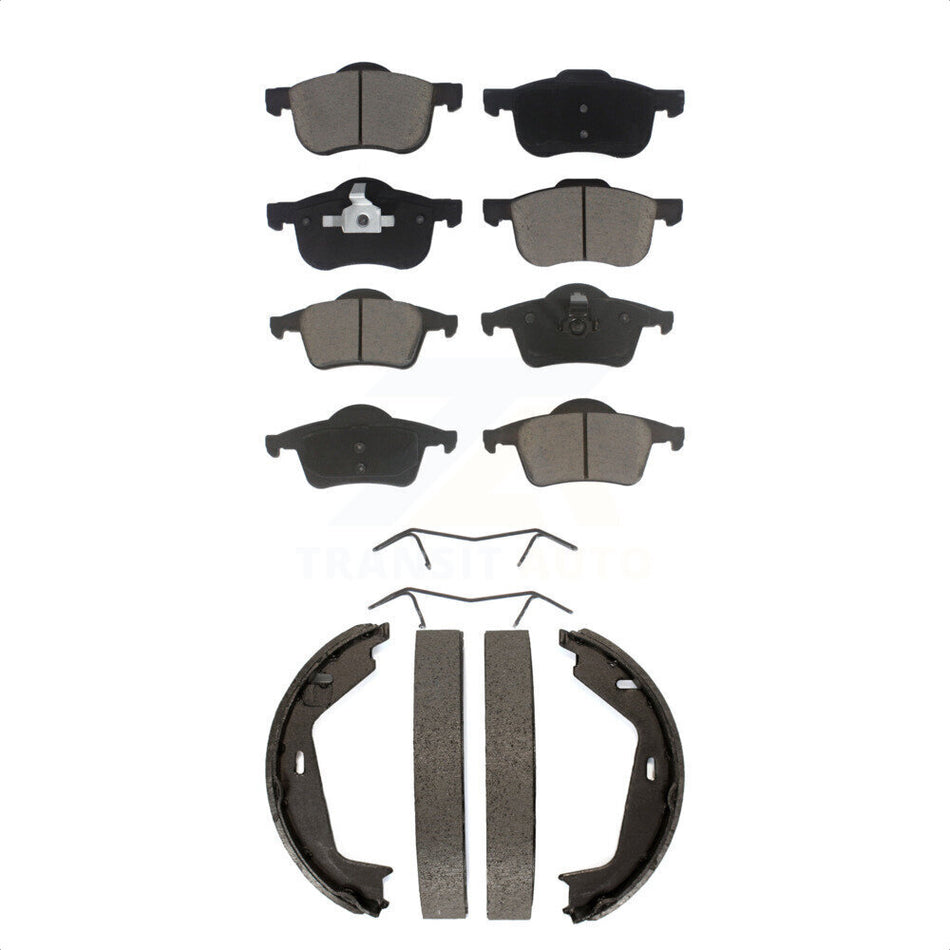 Front Rear Ceramic Brake Pads And Parking Shoes Kit For Volvo S80 XC70 KCN-100271