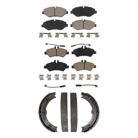 Front Rear Ceramic Brake Pads And Parking Shoes Kit For Sprinter 2500 Mercedes-Benz Dodge KCN-100303