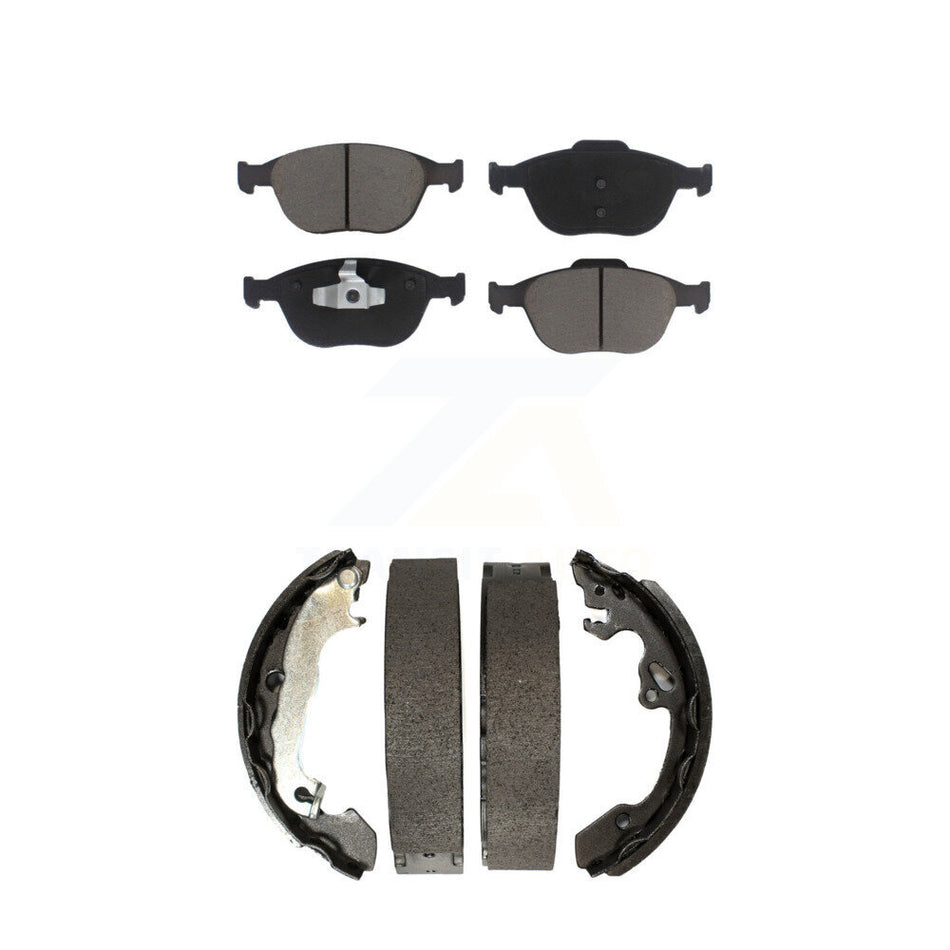 Front Rear Ceramic Brake Pads And Drum Shoes Kit For Ford Focus SVT KCN-100342