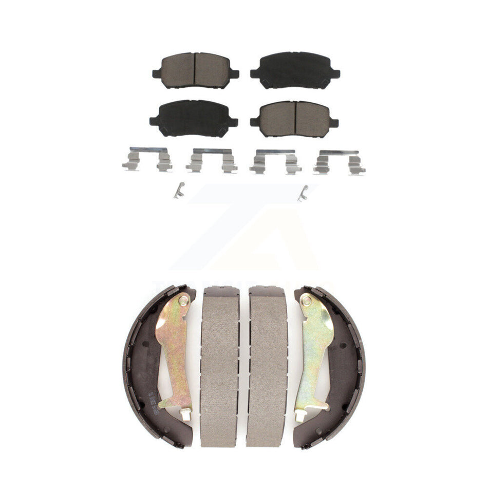 Front Rear Ceramic Brake Pads And Drum Shoes Kit For Chevrolet Cobalt Pontiac G5 KCN-100368