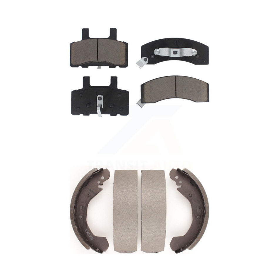 Front Rear Ceramic Brake Pads And Drum Shoes Kit For Chevrolet Tahoe GMC Yukon DIESEL engine KCN-100371