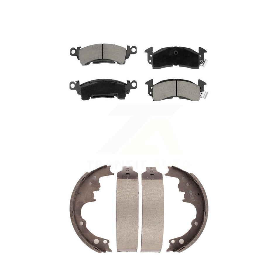 Front Rear Ceramic Brake Pads And Drum Shoes Kit For Chevrolet Astro GMC Safari KCN-100390