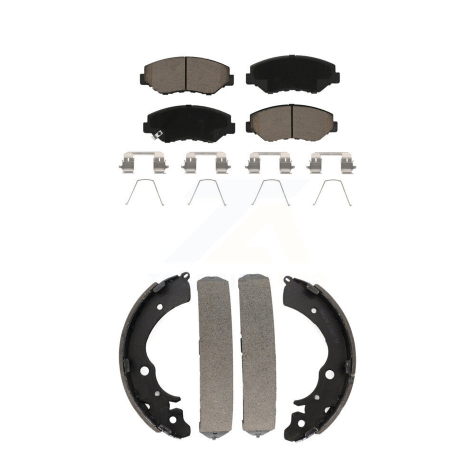 Front Rear Ceramic Brake Pads And Drum Shoes Kit For Honda Accord Fit KCN-100404