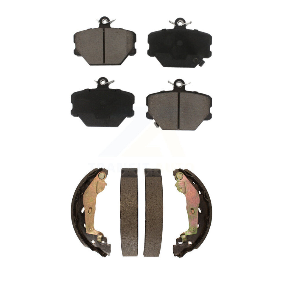 Front Rear Ceramic Brake Pads And Drum Shoes Kit For Smart Fortwo KCN-100426
