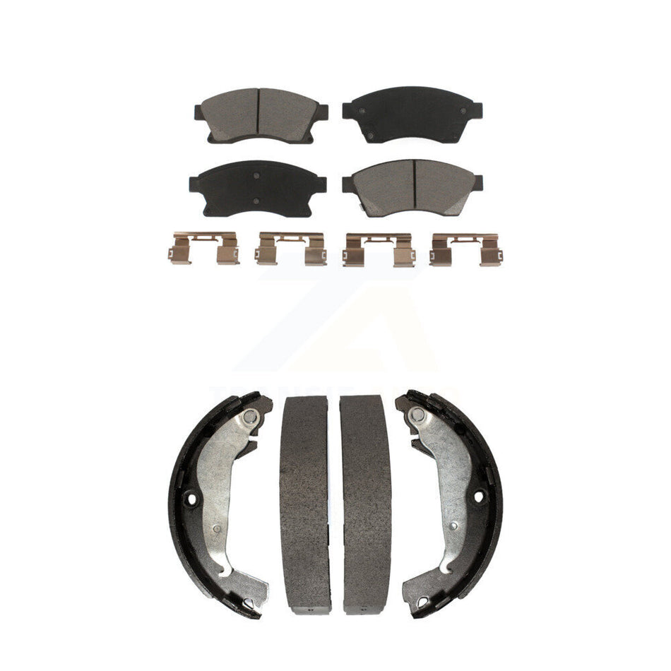 Front Rear Ceramic Brake Pads And Drum Shoes Kit For Chevrolet Cruze Limited KCN-100432