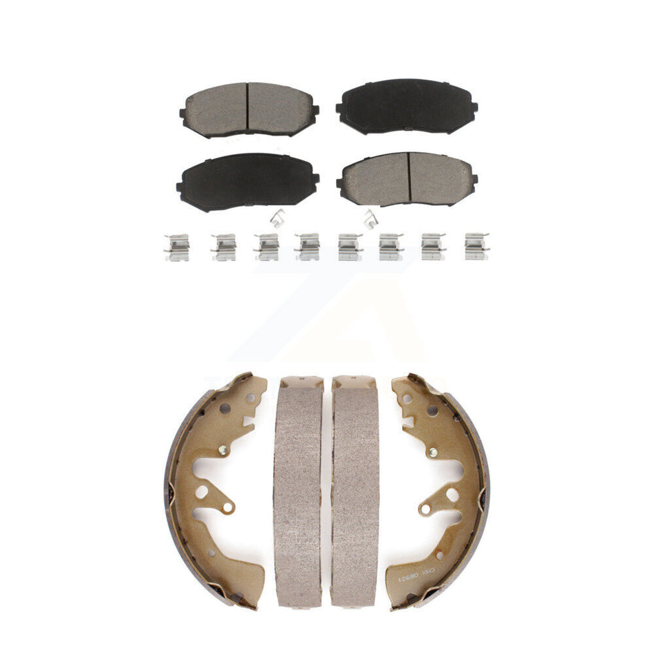 Front Rear Ceramic Brake Pads And Drum Shoes Kit For 2006-2008 Suzuki Grand Vitara KCN-100446