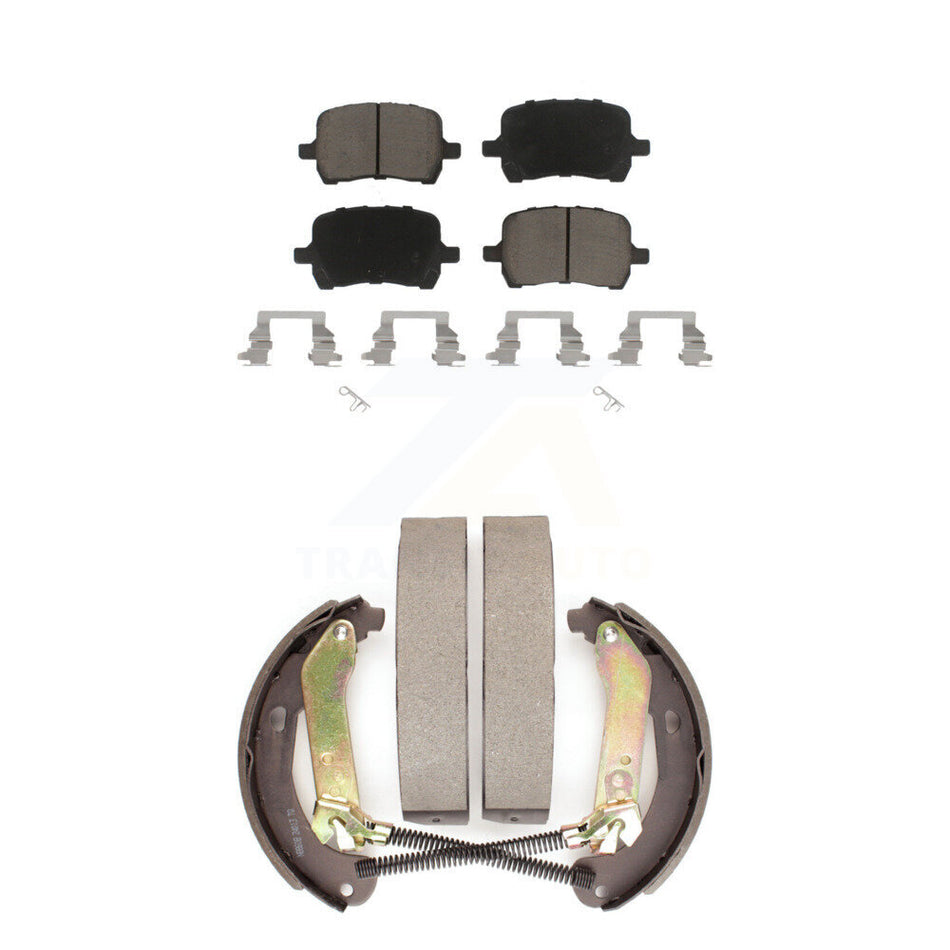 Front Rear Ceramic Brake Pads And Drum Shoes Kit For Chevrolet Malibu Pontiac G6 KCN-100462