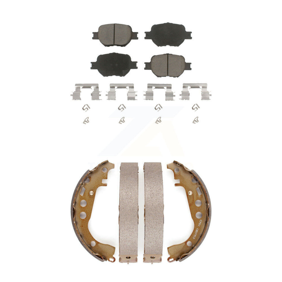 Front Rear Ceramic Brake Pads And Drum Shoes Kit For Toyota Celica KCN-100473