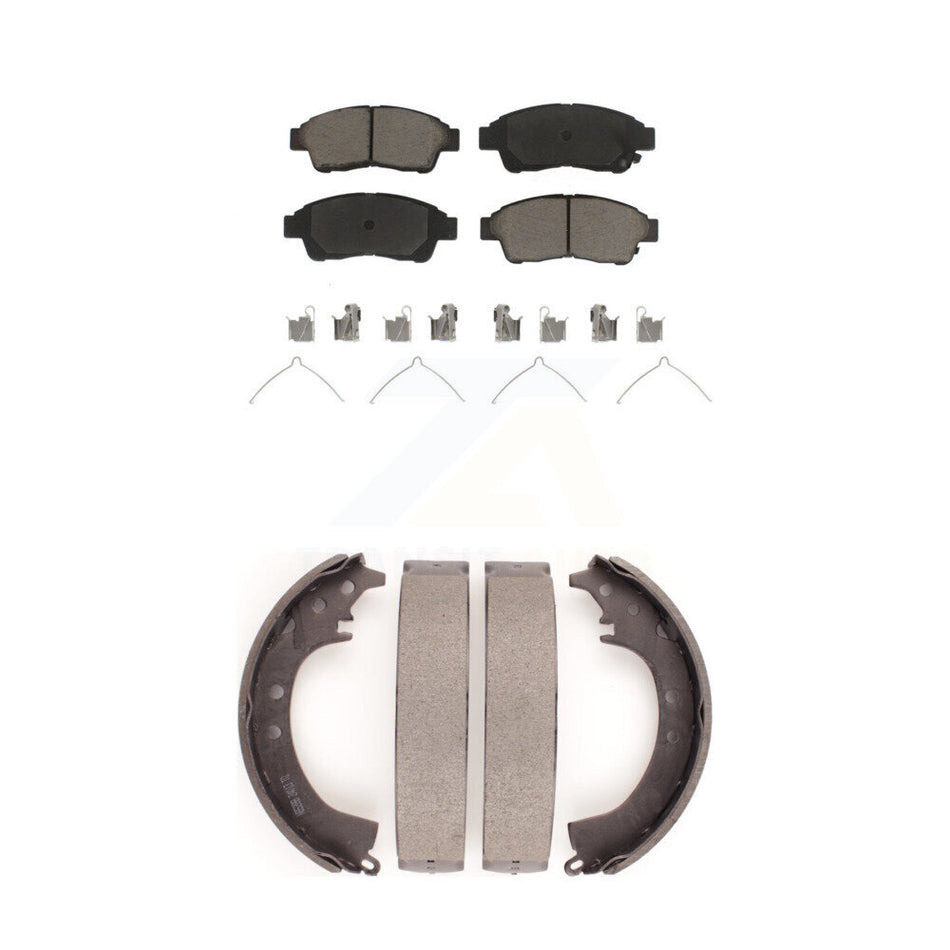 Front Rear Ceramic Brake Pads And Drum Shoes Kit For Toyota Camry RAV4 KCN-100477