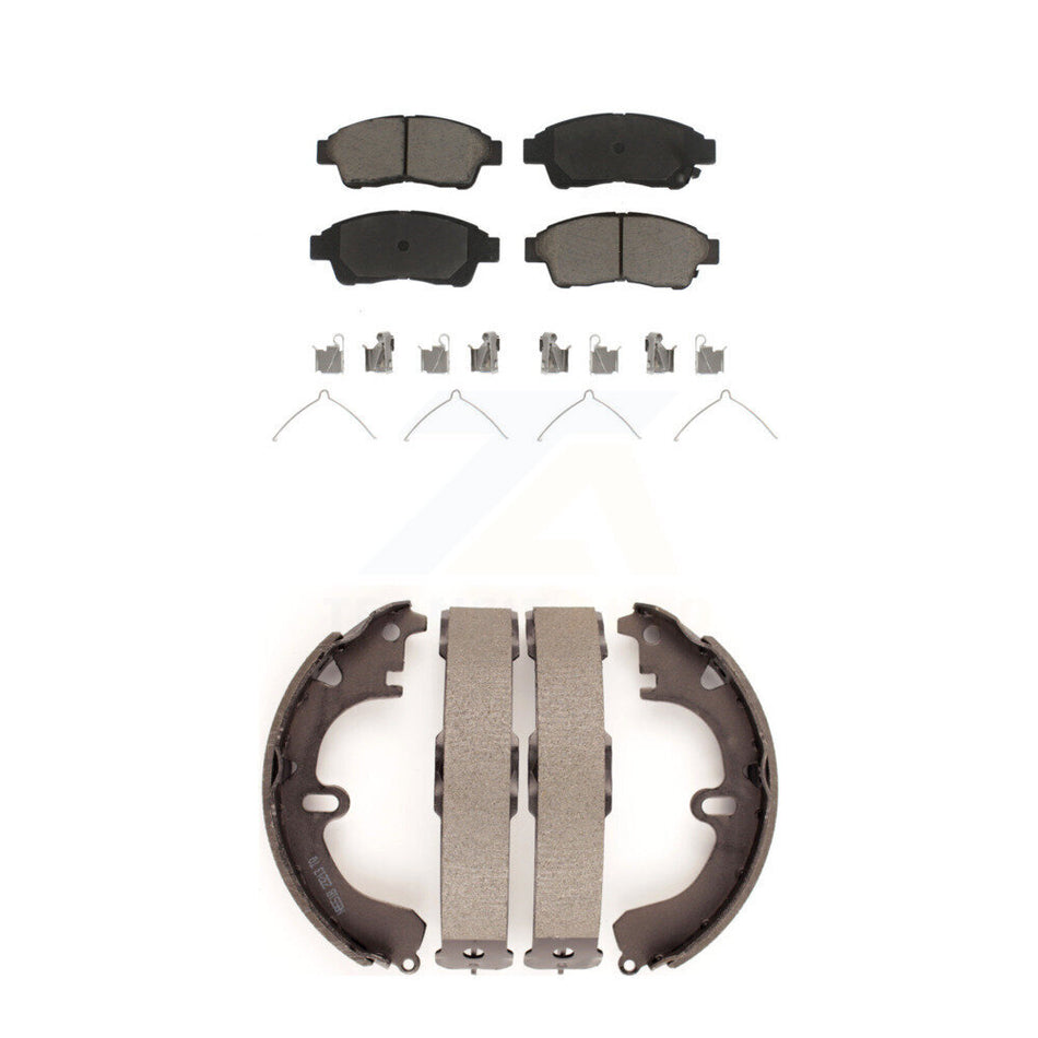 Front Rear Ceramic Brake Pads And Drum Shoes Kit For 1994-1997 Toyota Celica ST KCN-100480