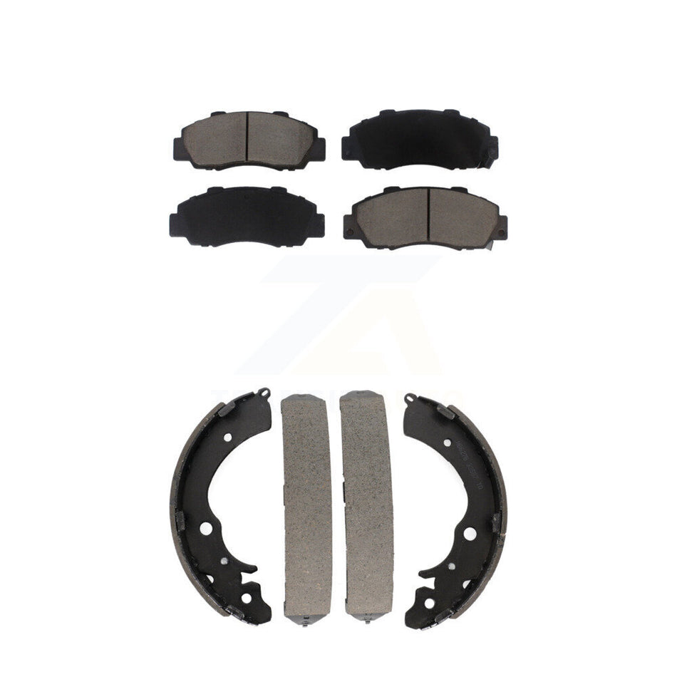 Front Rear Ceramic Brake Pads And Drum Shoes Kit For Honda Accord CR-V KCN-100483