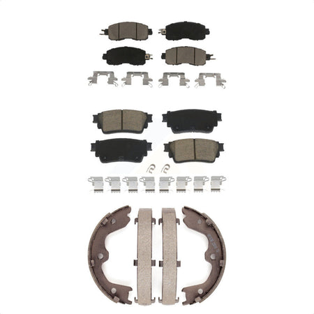 Front Rear Ceramic Brake Pads And Parking Shoes Kit For Nissan Altima KCN-100758