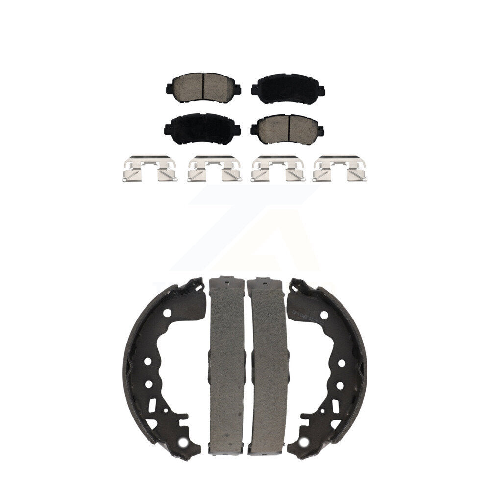 Front Rear Ceramic Brake Pads And Drum Shoes Kit For Nissan Kicks Versa KCN-100760