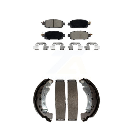 Front Rear Ceramic Brake Pads And Drum Shoes Kit For 2020-2023 Nissan Sentra KCN-100797