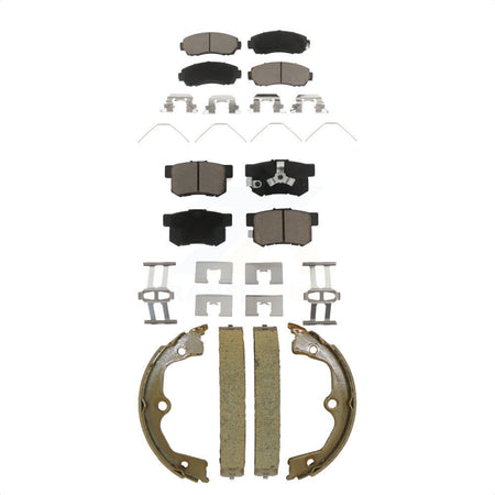 Front Rear Ceramic Brake Pads And Parking Shoes Kit For Honda Crosstour Accord KCN-100807