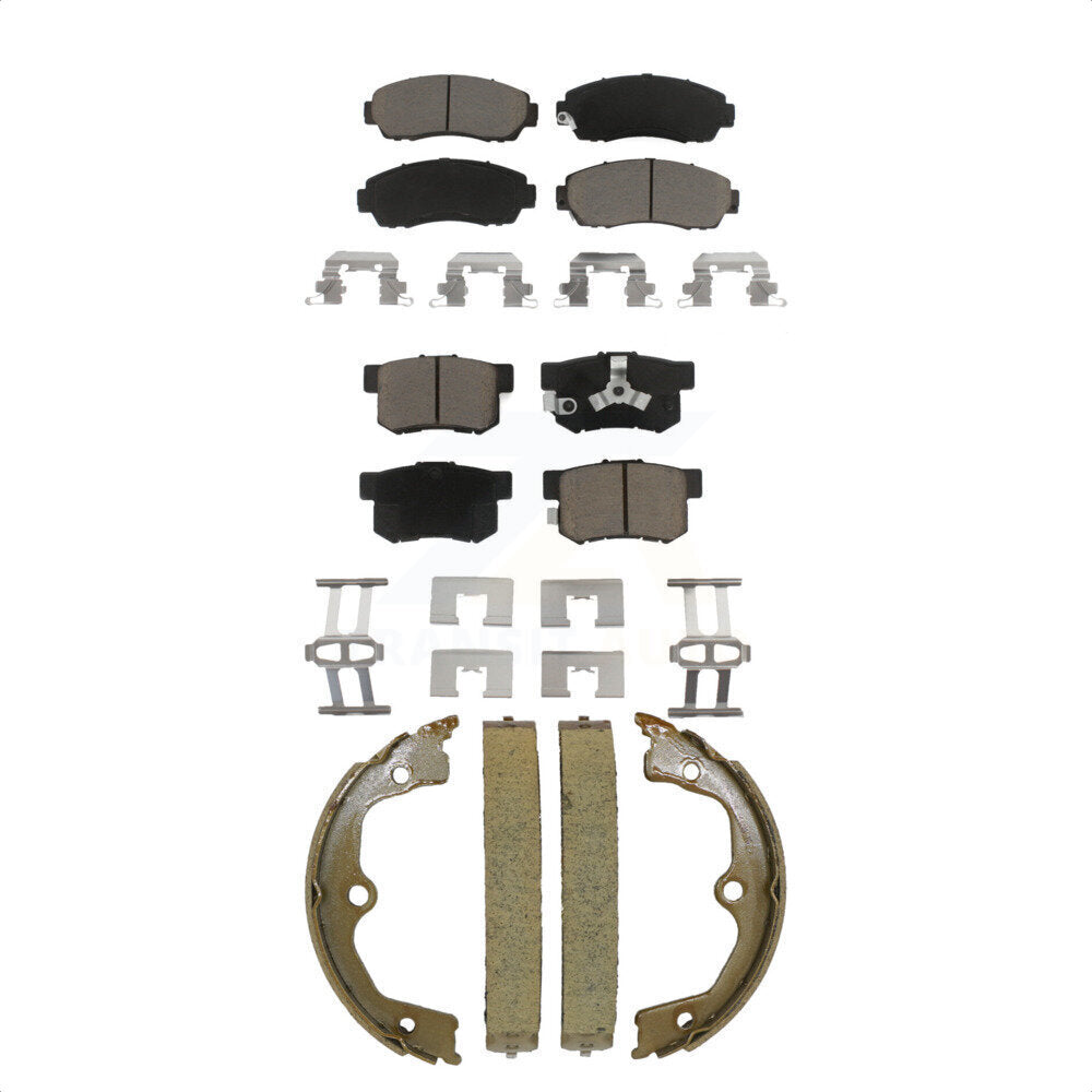 Front Rear Ceramic Brake Pads And Parking Shoes Kit For Honda Accord Crosstour KCN-100808