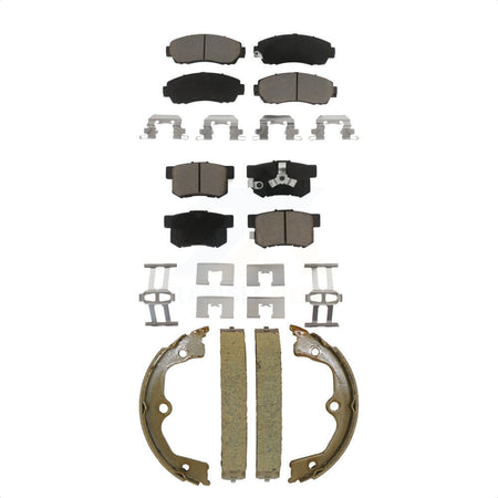 Front Rear Ceramic Brake Pads And Parking Shoes Kit For Honda Accord Crosstour KCN-100808