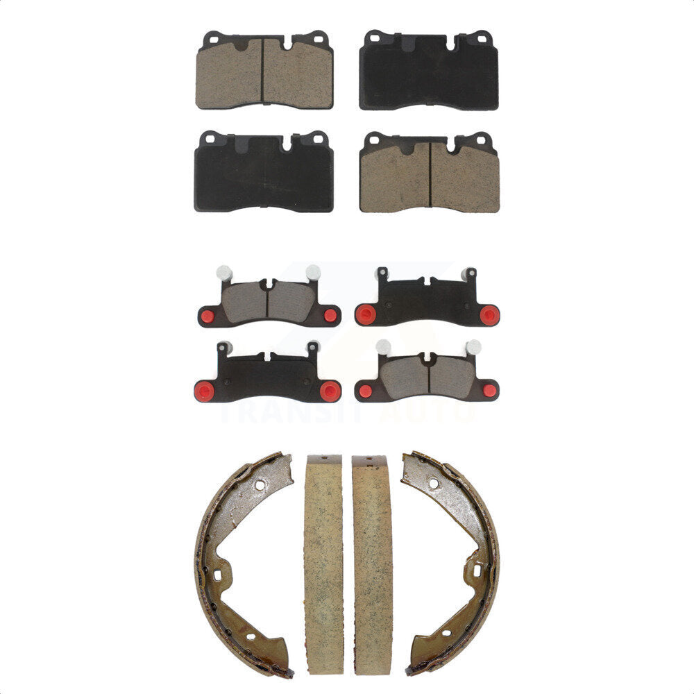 Front Rear Ceramic Brake Pads And Parking Shoes Kit For Volkswagen Touareg KCN-100810