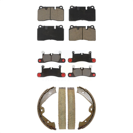 Front Rear Ceramic Brake Pads And Parking Shoes Kit For Volkswagen Touareg KCN-100810