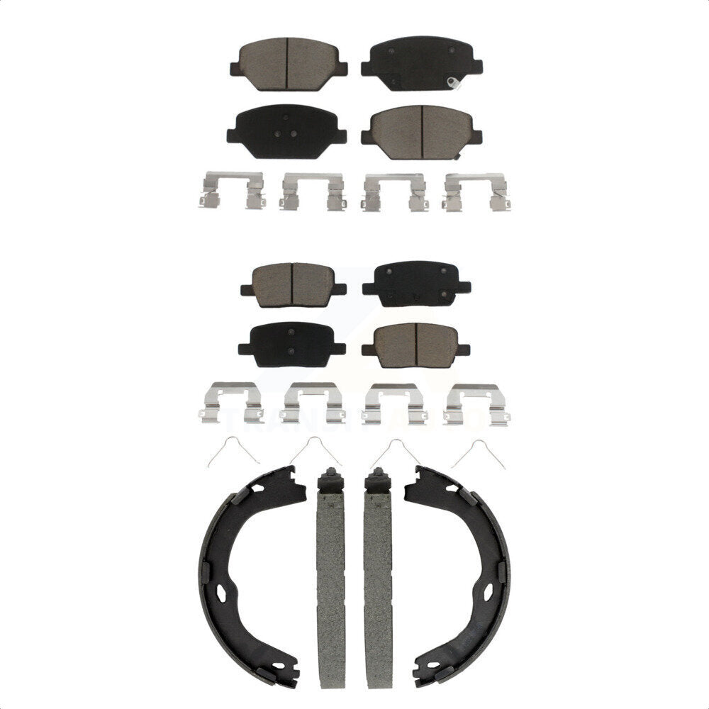 Front Rear Ceramic Brake Pads And Parking Shoes Kit For Chevrolet Camaro KCN-100826