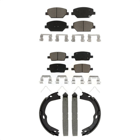Front Rear Ceramic Brake Pads And Parking Shoes Kit For Chevrolet Camaro KCN-100826