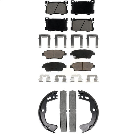 Front Rear Ceramic Brake Pads And Parking Shoes Kit For Hyundai Genesis G80 KCN-100831