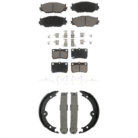 Front Rear Ceramic Brake Pads And Parking Shoes Kit For Lexus IS250 KCN-100837