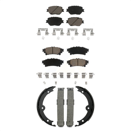 Front Rear Ceramic Brake Pads And Parking Shoes Kit For Lexus IS250 KCN-100839
