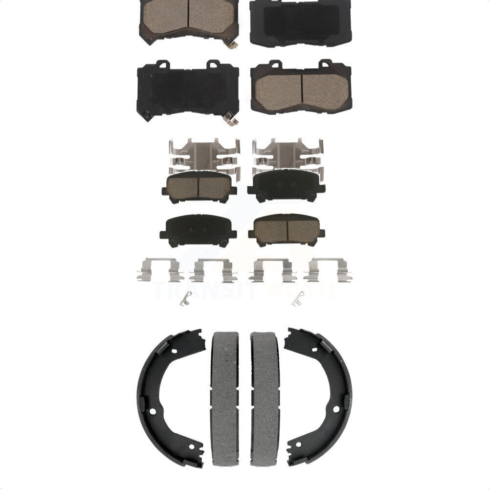 Front Rear Ceramic Brake Pads And Parking Shoes Kit For Chevrolet Colorado GMC Canyon KCN-100848