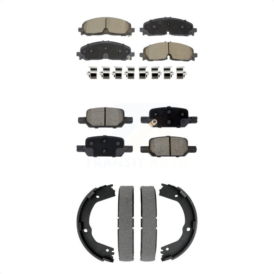 Front Rear Ceramic Brake Pads And Parking Shoes Kit For Chevrolet Colorado GMC Canyon KCN-100849