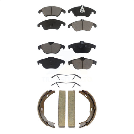 Front Rear Ceramic Brake Pads Parking Shoe Kit For Mercedes-Benz C300 E350 C350 C250 E400 KCN-100851