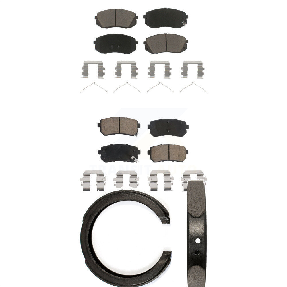 Front Rear Ceramic Brake Pads And Parking Shoes Kit For Kia Optima KCN-100856