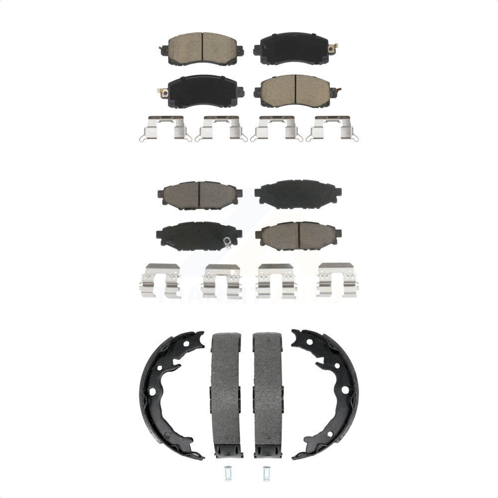 Front Rear Ceramic Brake Pads And Parking Shoes Kit For Subaru Crosstrek Impreza KCN-100864
