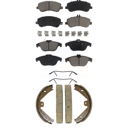 Front Rear Ceramic Brake Pads And Parking Shoes Kit For Mercedes-Benz GLK350 GLK250 KCN-100866
