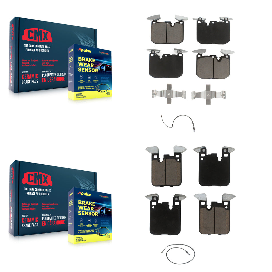 Front Rear Ceramic Brake Pads Wear Sensor Kit For BMW 340i xDrive 435i 440i Gran Coupe M2 KCW-100018