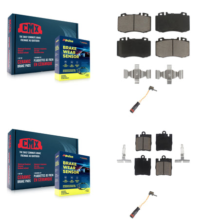 Front Rear Ceramic Disc Brake Pad Wear Sensor Kit For Mercedes-Benz C230 SLK350 C320 C350 KCW-100034