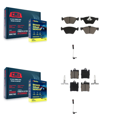 Front Rear Ceramic Disc Brake Pads And Wear Sensor Kit For Mercedes-Benz E320 CLK320 E430 KCW-100037