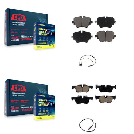Front Rear Ceramic Brake Pads & Wear Sensor Kit For BMW X1 Mini Cooper Countryman X2 228i KCW-100048