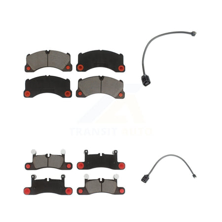 Front Rear Ceramic Disc Brake Pads And Wear Sensors Kit For Porsche Cayenne with Harness KCW-100086