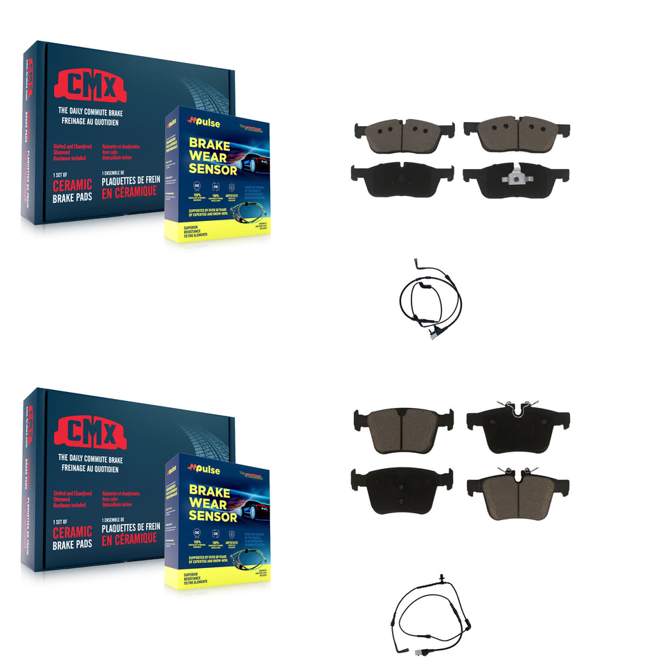 Front Rear Ceramic Disc Brake Pads And Wear Sensors Kit For Land Rover Range Evoque KCW-100091