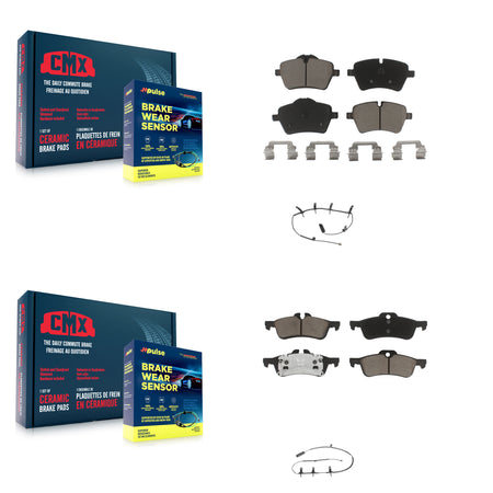 Front Rear Ceramic Disc Brake Pads And Wear Sensors Kit For Mini Cooper KCW-100129