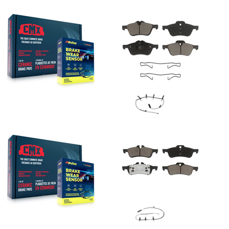 Front Rear Ceramic Disc Brake Pads And Wear Sensors Kit For Mini Cooper KCW-100130