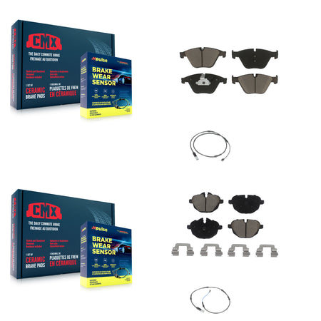 Front Rear Ceramic Disc Brake Pad & Wear Sensor Kit For BMW 535i 528i 535d ActiveHybrid 5 KCW-100143