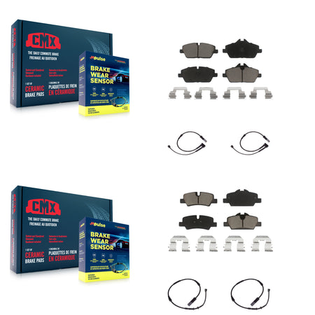 Front Rear Ceramic Disc Brake Pads And Wear Sensors Kit For Mini Cooper KCW-100173