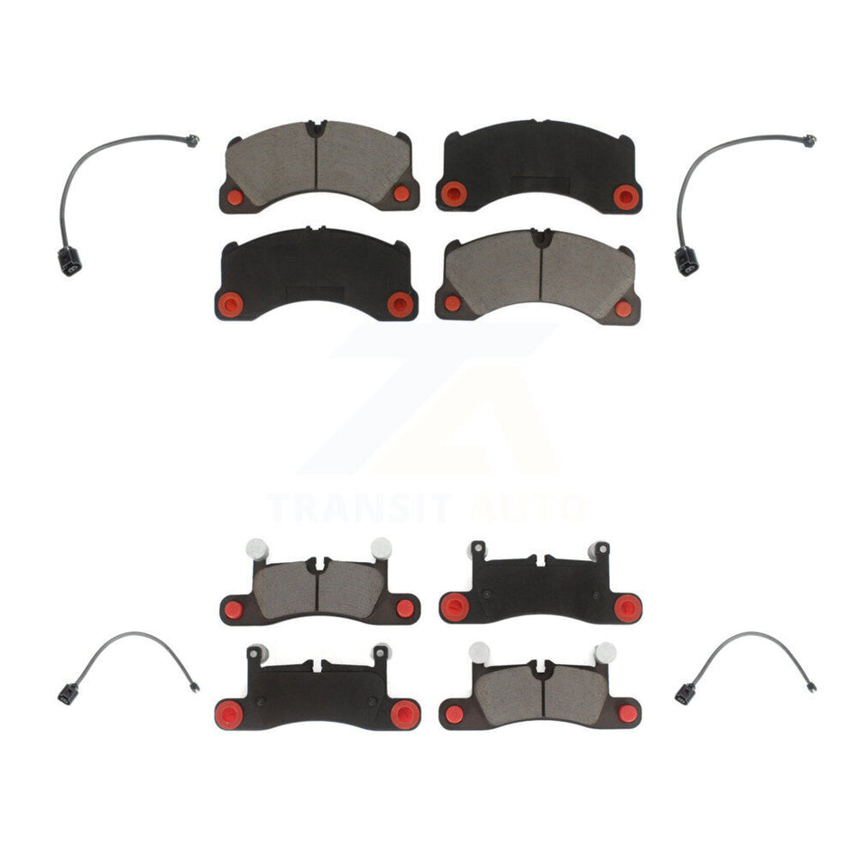 Front Rear Ceramic Disc Brake Pads And Wear Sensors Kit For Porsche Cayenne with Harness KCW-100187
